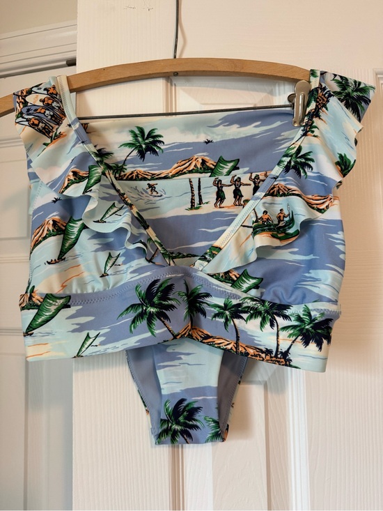 aerie Other - Aerie Tropical/Hawaiian Print High-Waist Bikini